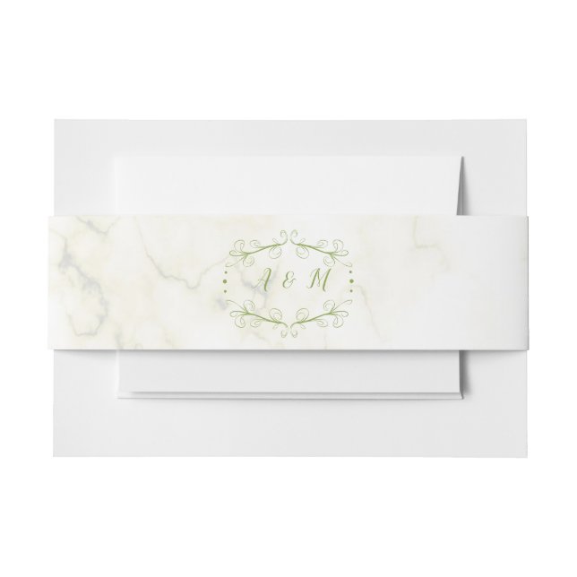 Cintas Para Invitaciones Moda verde boda (Anverso Ejemplo)