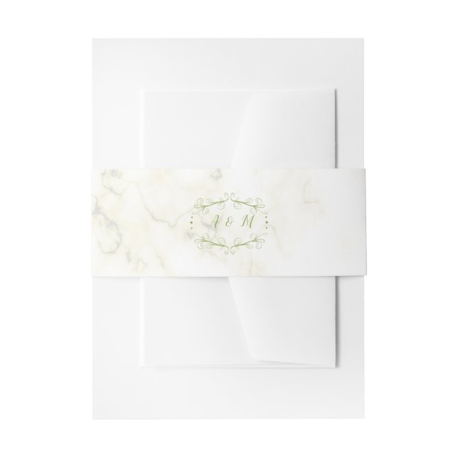 Cintas Para Invitaciones Moda verde boda (Anverso Ejemplo)
