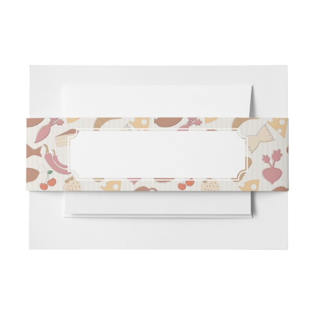 Cintas Para Invitaciones Modelo 2 de la comida (Anverso Ejemplo)
