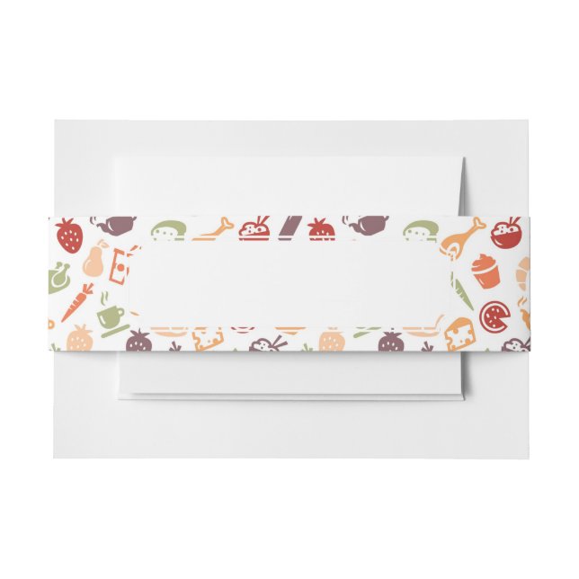 Cintas Para Invitaciones Modelo 2 de la comida (Anverso Ejemplo)