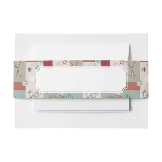 Cintas Para Invitaciones Modelo 2 del edredón del bebé (Anverso Ejemplo)