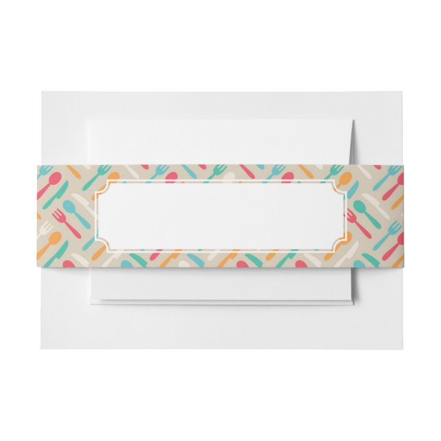 Cintas Para Invitaciones Modelo 3 de la cocina (Anverso Ejemplo)