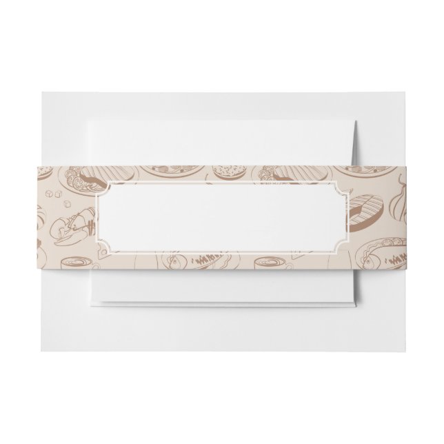 Cintas Para Invitaciones Modelo 3 de la comida (Anverso Ejemplo)