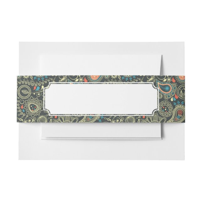 Cintas Para Invitaciones Modelo 3 de Paisley (Anverso Ejemplo)