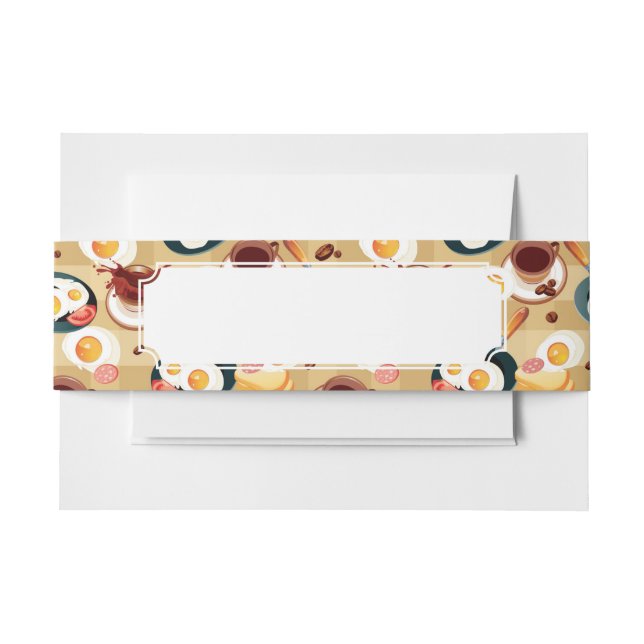 Cintas Para Invitaciones Modelo 3 del desayuno (Anverso Ejemplo)
