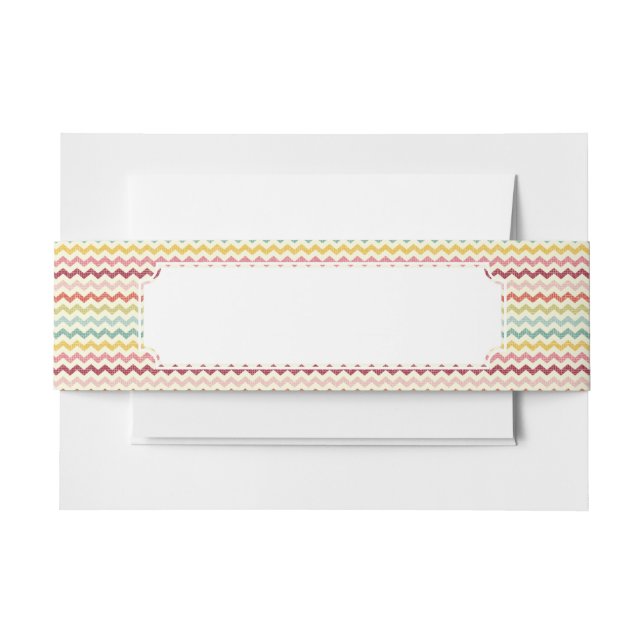 Cintas Para Invitaciones Modelo 4 de Chevron (Anverso Ejemplo)