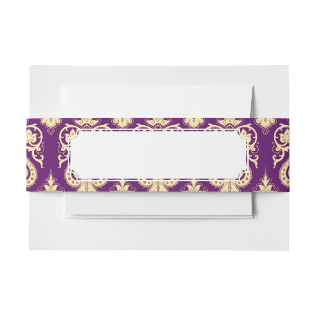 Cintas Para Invitaciones Modelo 4 del damasco (Anverso Ejemplo)