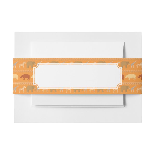 Cintas Para Invitaciones Modelo africano (Anverso Ejemplo)