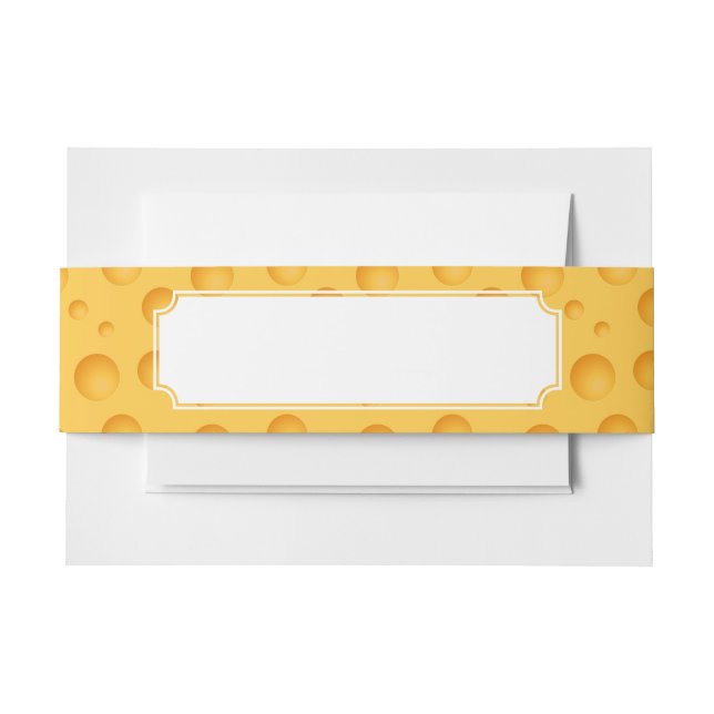 Cintas Para Invitaciones Modelo amarillo del queso (Anverso Ejemplo)