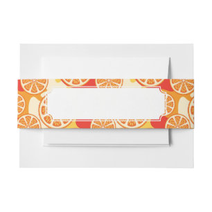 Cintas Para Invitaciones Modelo anaranjado retro de la fruta cítrica