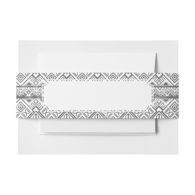 Cintas Para Invitaciones Modelo azteca geométrico abstracto 2 (Anverso Ejemplo)