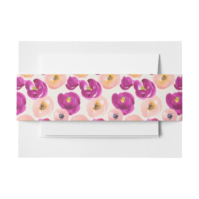 Cintas Para Invitaciones Modelo botánico de la acuarela (Anverso Ejemplo)