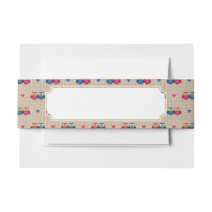 Cintas Para Invitaciones Modelo comprobado con los búhos del amor