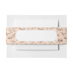 Cintas Para Invitaciones Modelo con la comida