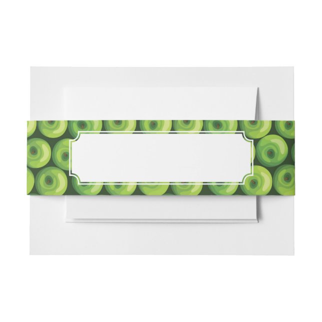 Cintas Para Invitaciones Modelo con las manzanas verdes (Anverso Ejemplo)