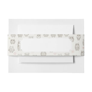 Cintas Para Invitaciones Modelo con los búhos
