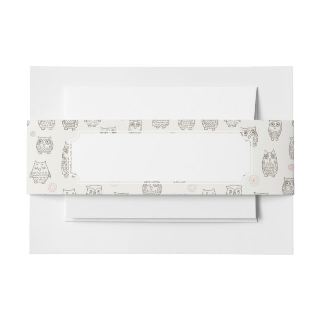 Cintas Para Invitaciones Modelo con los búhos (Anverso Ejemplo)