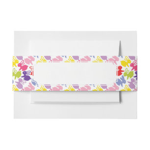 Cintas Para Invitaciones modelo con los conejos de Pascua