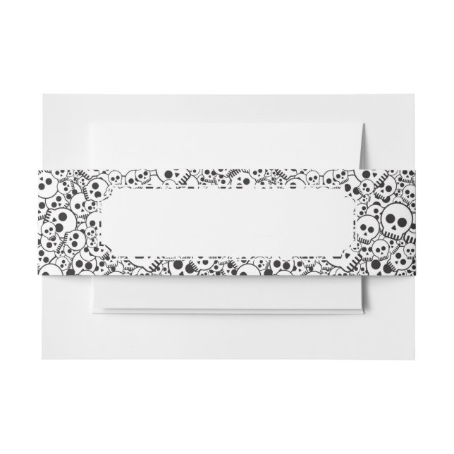 Cintas Para Invitaciones Modelo con los cráneos (Anverso Ejemplo)