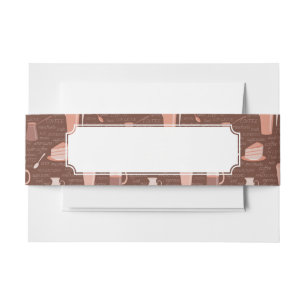 Cintas Para Invitaciones Modelo con los elementos relacionados del café