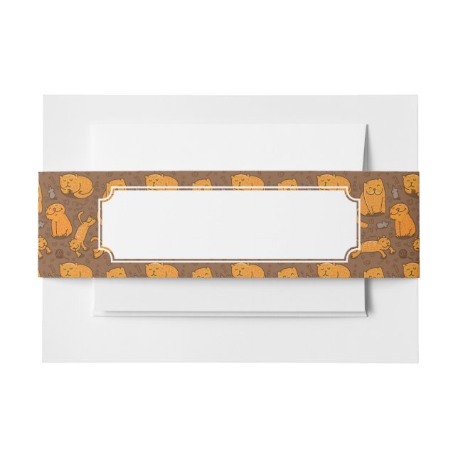 Cintas Para Invitaciones Modelo con los gatos (Anverso Ejemplo)