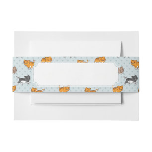 Cintas Para Invitaciones modelo con los gatos divertidos