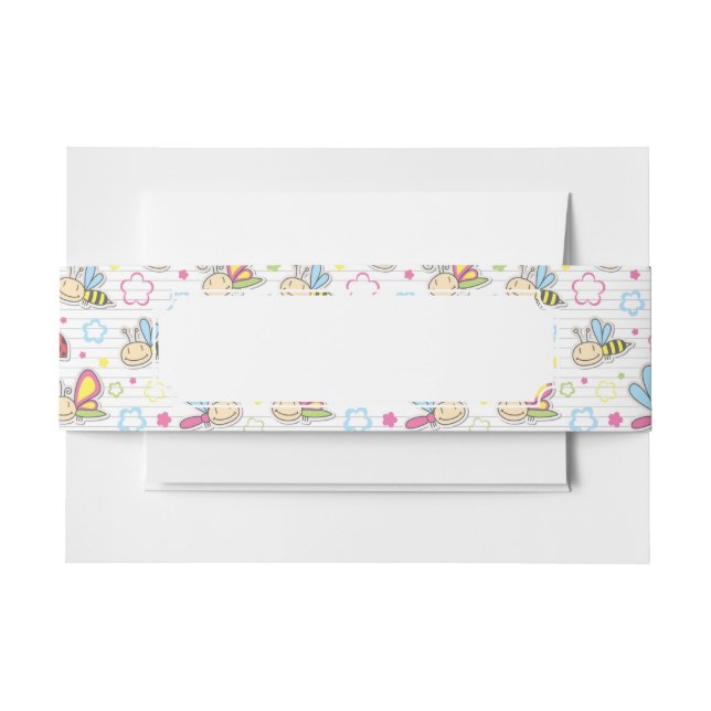 Cintas Para Invitaciones modelo con los insectos (Anverso Ejemplo)