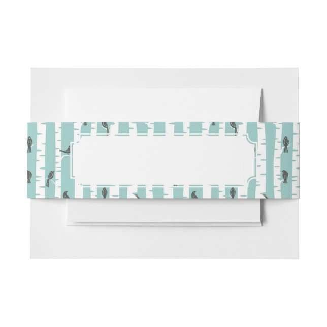 Cintas Para Invitaciones Modelo con los pájaros y los árboles (Anverso Ejemplo)