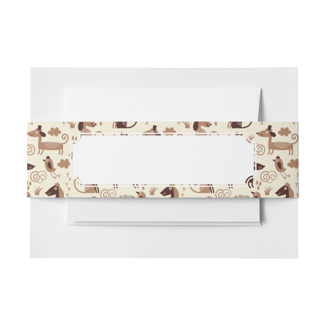 Cintas Para Invitaciones modelo con los perros lindos (Anverso Ejemplo)