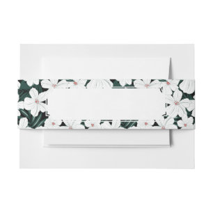 Cintas Para Invitaciones Modelo de flores tropical blanco