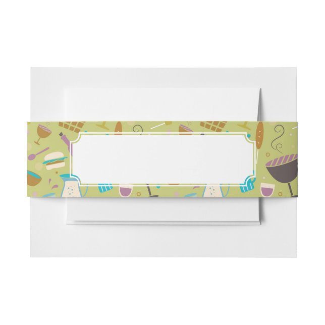 Cintas Para Invitaciones Modelo de la barbacoa (Anverso Ejemplo)