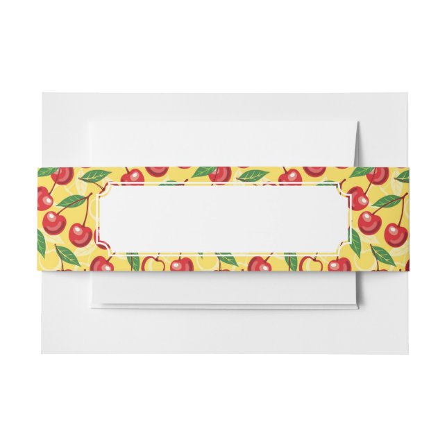 Cintas Para Invitaciones Modelo de la cereza (Anverso Ejemplo)