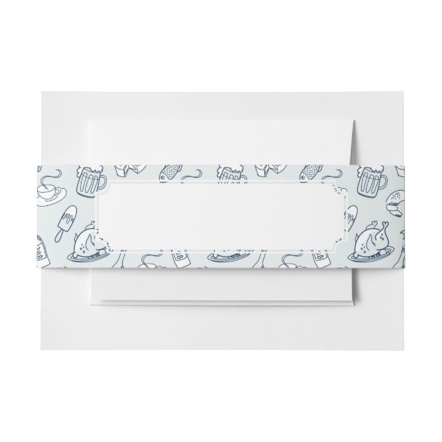 Cintas Para Invitaciones Modelo de la comida (Anverso Ejemplo)