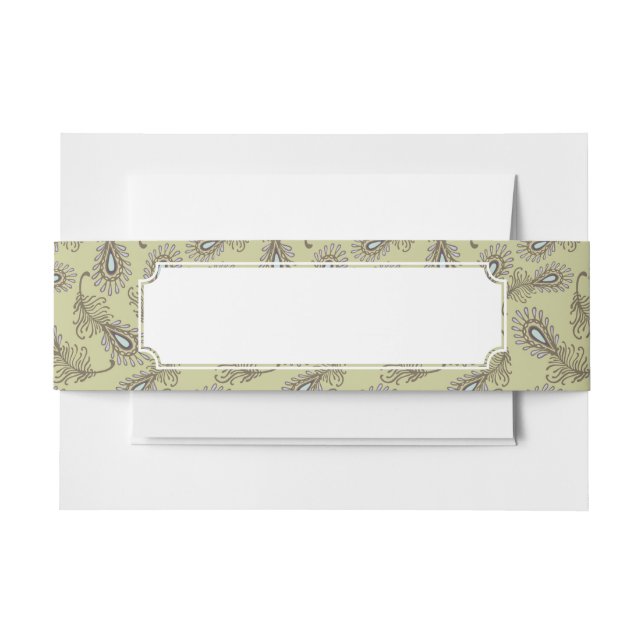Cintas Para Invitaciones Modelo de la pluma (Anverso Ejemplo)