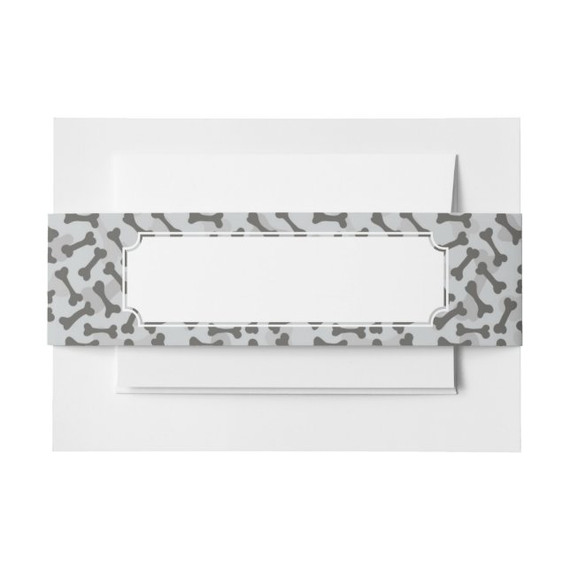 Cintas Para Invitaciones Modelo de la textura del hueso Greyscale (Anverso Ejemplo)