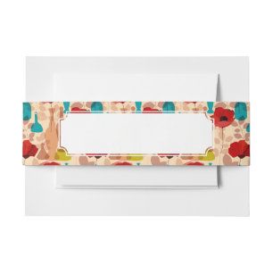 Cintas Para Invitaciones Modelo de las flores, de los floreros y de las