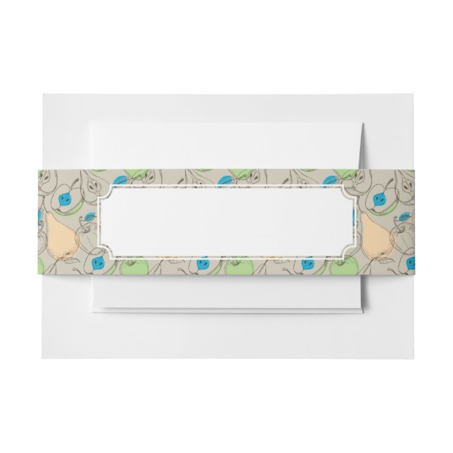 Cintas Para Invitaciones Modelo de las frutas (Anverso Ejemplo)