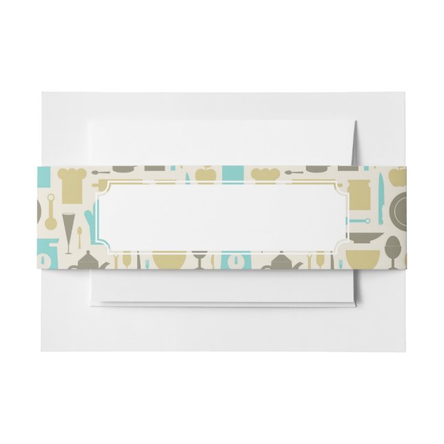 Cintas Para Invitaciones Modelo de las herramientas de la cocina (Anverso Ejemplo)