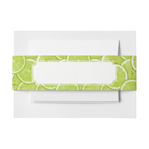 Cintas Para Invitaciones Modelo de las rebanadas verdes de la cal