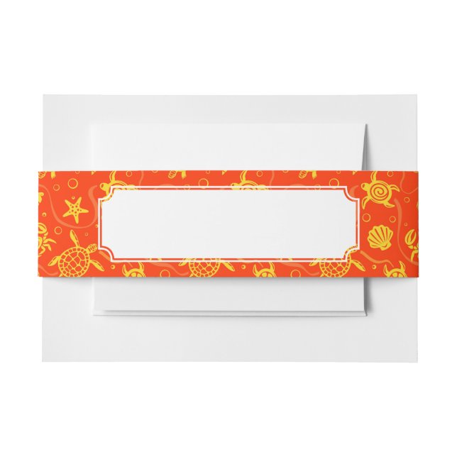 Cintas Para Invitaciones Modelo de las tortugas (Anverso Ejemplo)