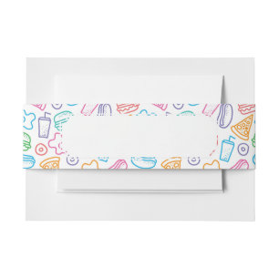 Cintas Para Invitaciones Modelo de los alimentos de preparación rápida