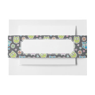 Cintas Para Invitaciones modelo de los búhos del dibujo animado