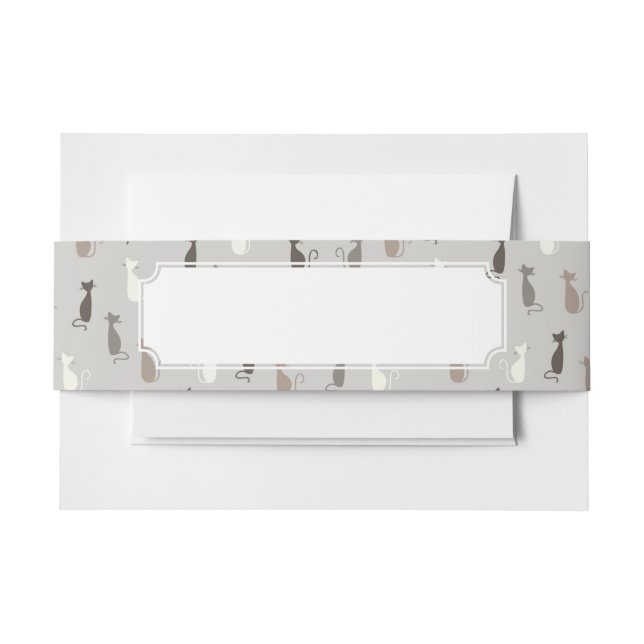 Cintas Para Invitaciones Modelo de los gatos (Anverso Ejemplo)