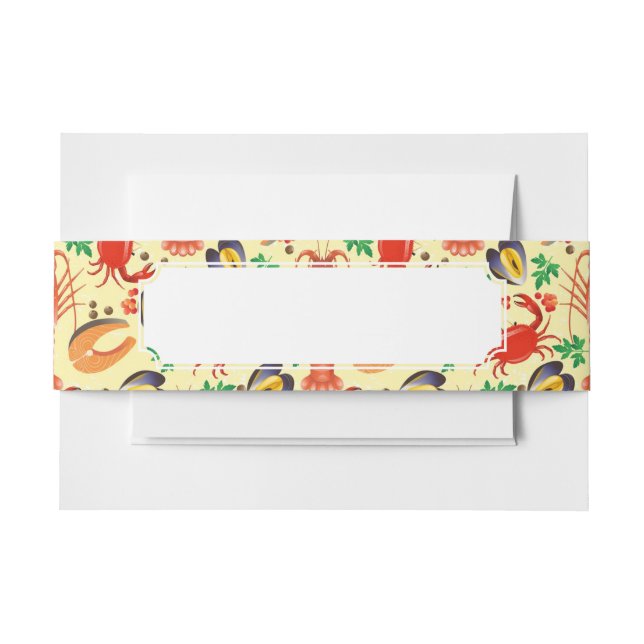 Cintas Para Invitaciones Modelo de los mariscos (Anverso Ejemplo)