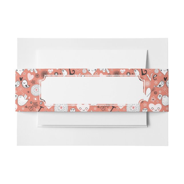 Cintas Para Invitaciones Modelo de los pájaros del amor (Anverso Ejemplo)