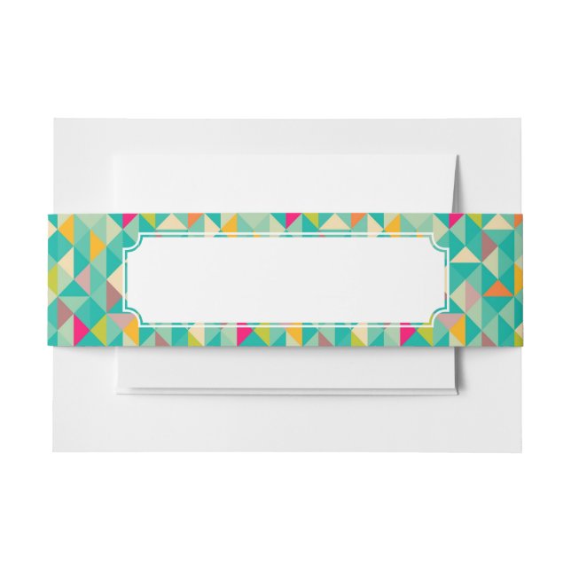 Cintas Para Invitaciones Modelo de los triángulos (Anverso Ejemplo)