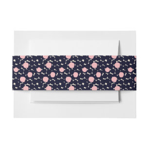Cintas Para Invitaciones Modelo de punto grande azul y rosado