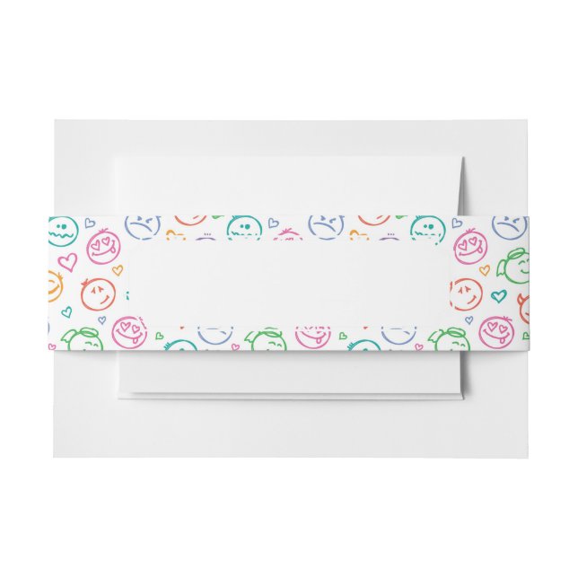 Cintas Para Invitaciones modelo de sonrisas (Anverso Ejemplo)