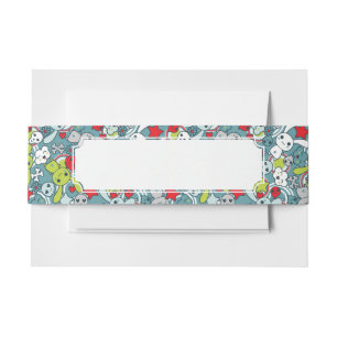 Cintas Para Invitaciones modelo del azul del kawaii