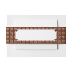 Cintas Para Invitaciones Modelo del chocolate